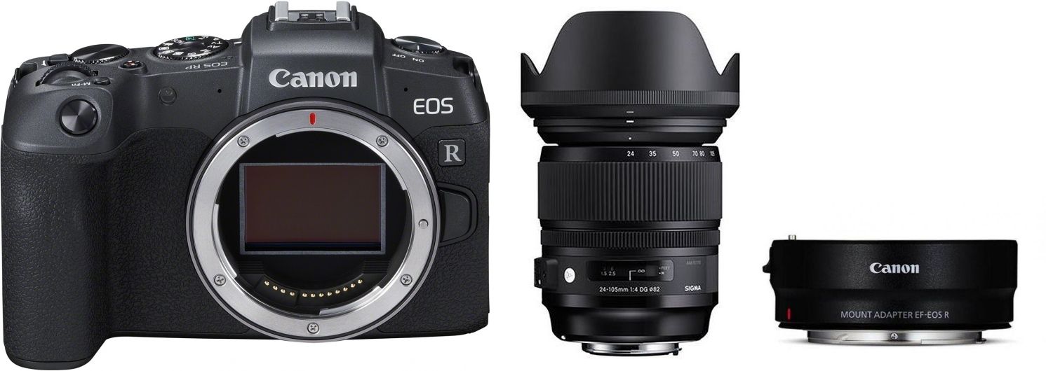 Canon EOS RP body + adapter EF-EOS R + Sigma 24-105mm F4 DG OS HSM