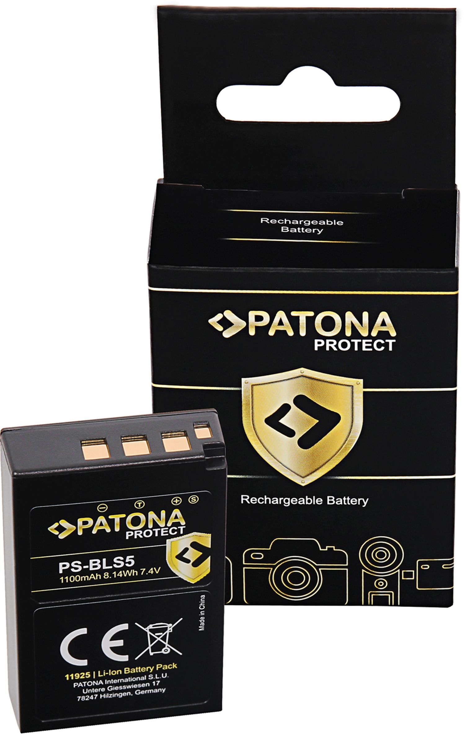 PATONA PROTECT Akku Olympus BLS5