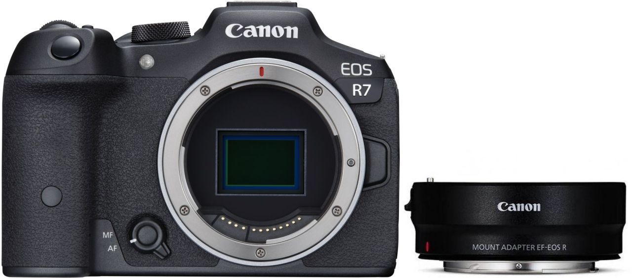 Canon Boîtier EOS R7 avec adaptateur EF-EOS R