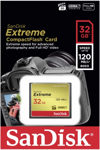 SanDisk Extreme CF 32GB 120MB/s - Foto Erhardt