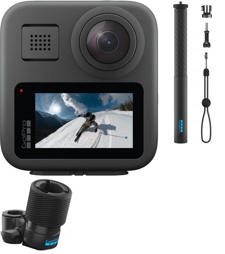 GoPro MAX 360 + Ski Pole Mount + 1m Carbon Extension Pole - Foto Erhardt