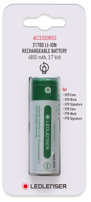 Ledlenser 21700 Li-Ion battery 4800mAh Green