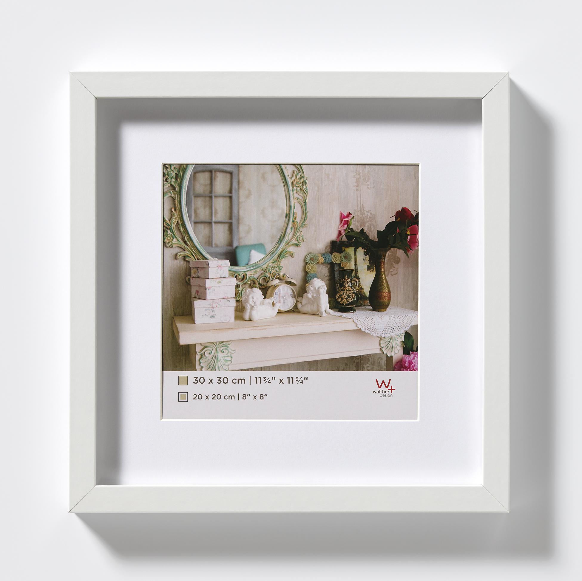 Stockholm 3D wooden frame 040X040 WHITE