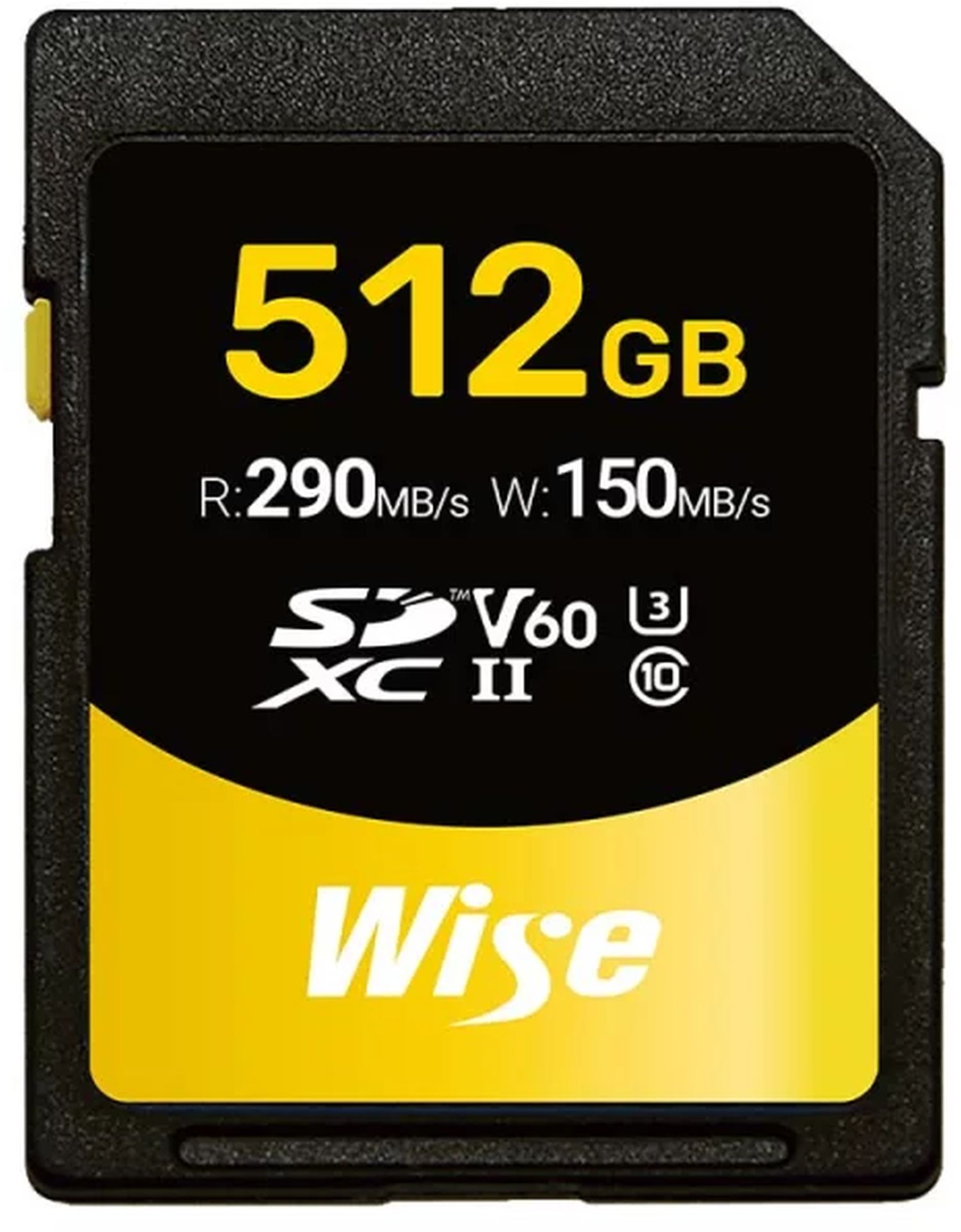 Wise SDXC UHS-II V60 512GB Memory Card