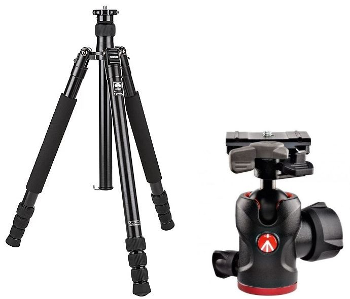 Sirui T-2004X travel tripod aluminum + Manfrotto MH494BH ball head