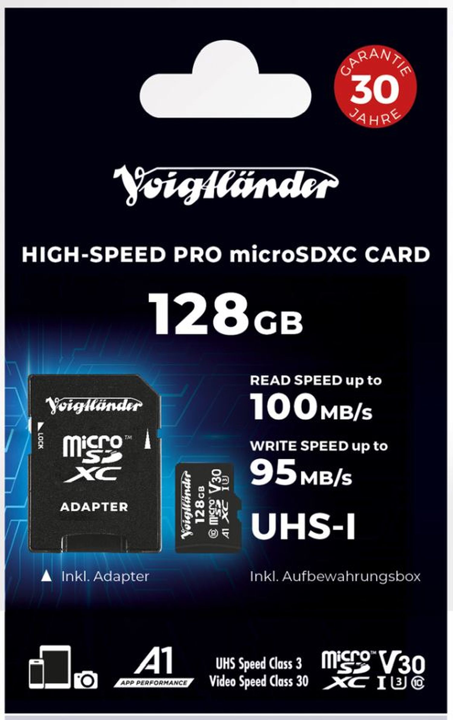 Voigtländer 128GB microSDXC Prof. High-Speed UHS-I