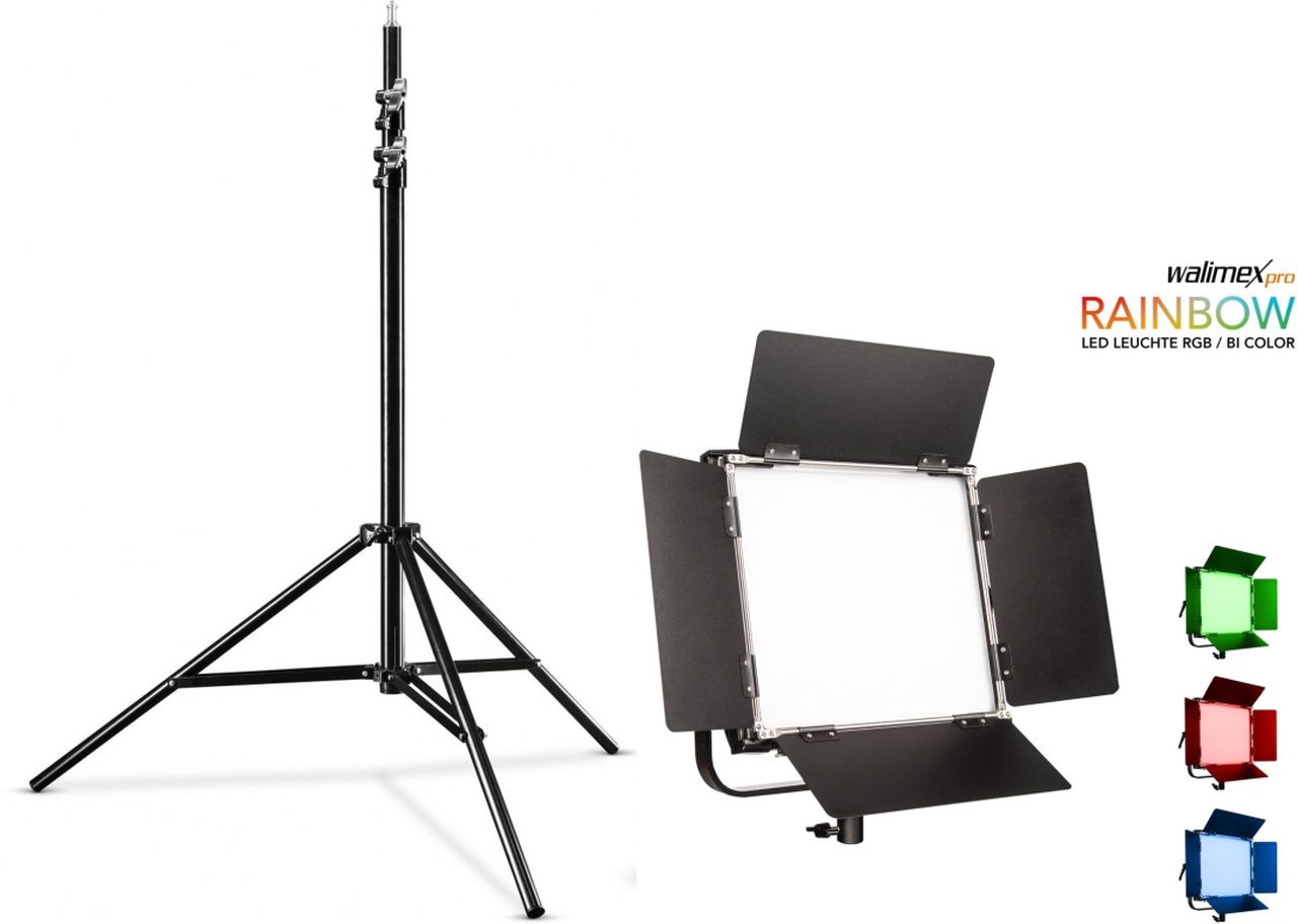 Walimex pro Rainbow LED RGB rectangle light 50W + stand WT-806