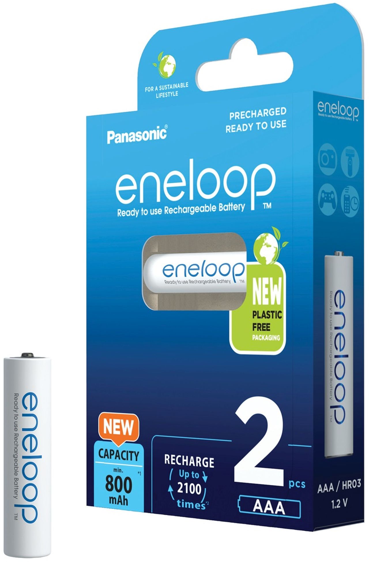 Panasonic eneloop Akku AAA-Micro 800mAh 2er-Pack