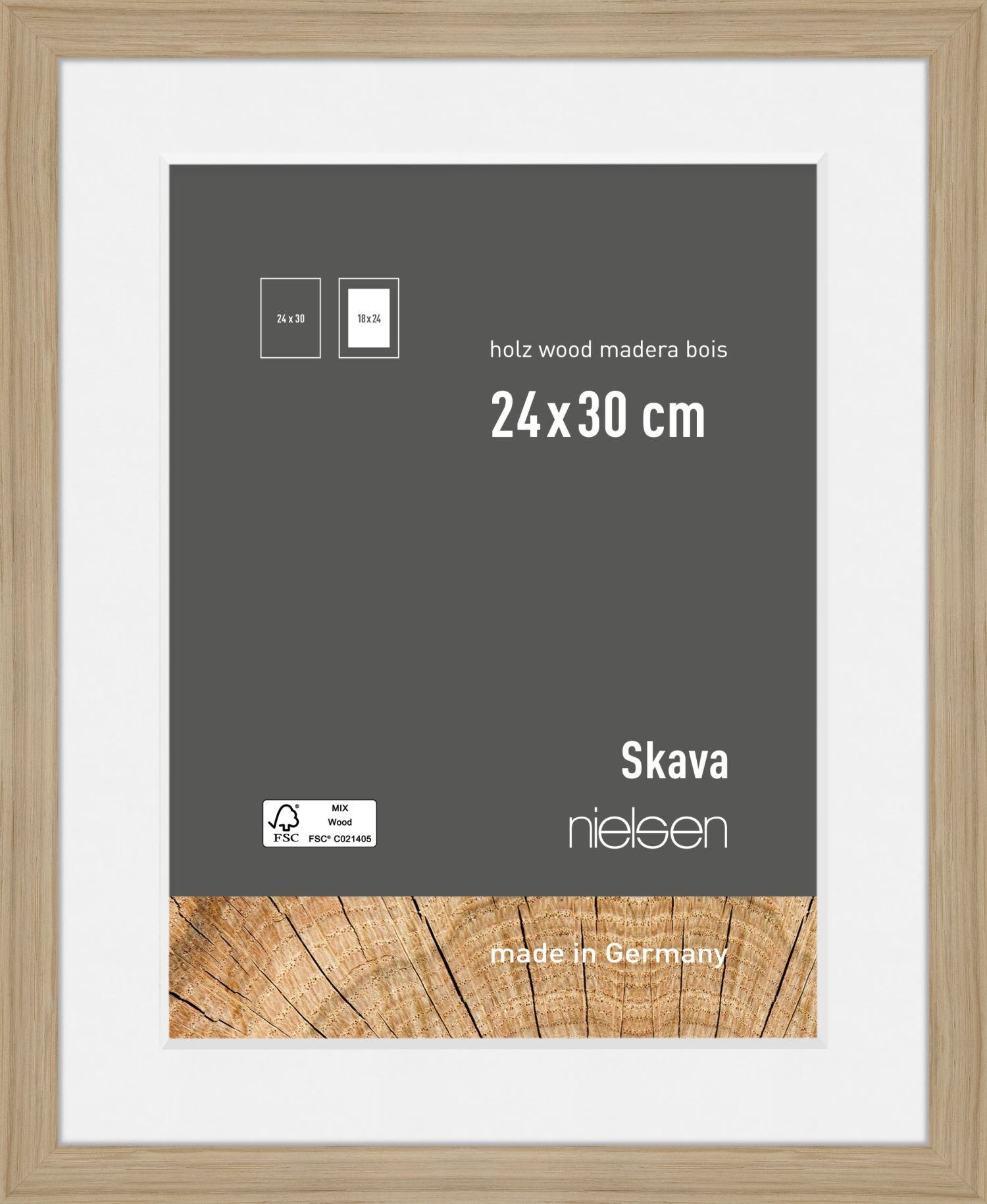 Nielsen Skava 6322102 24x30cm Eiche