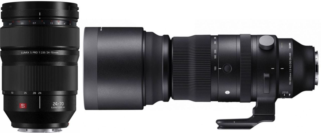 Panasonic Lumix S Pro 24-70mm f2,8 + Sigma 150-600mm f5-6,3 monture L