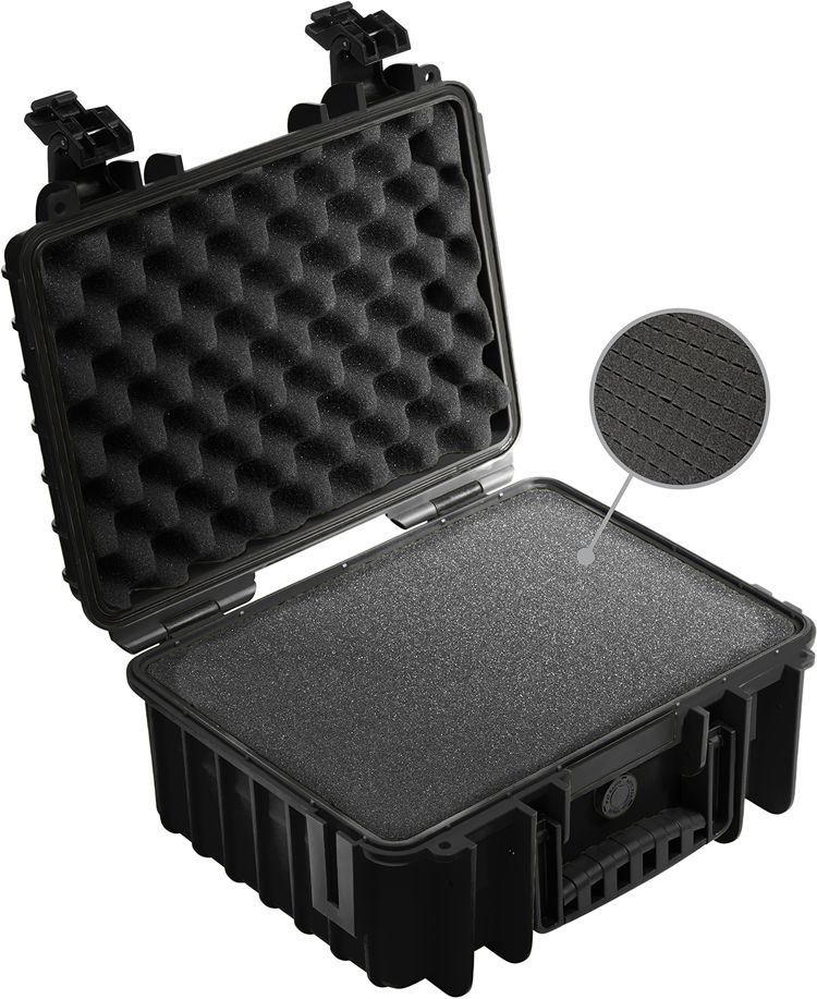 B&W Case Type 3000 SI schwarz mit Schaumstoffeinsatz