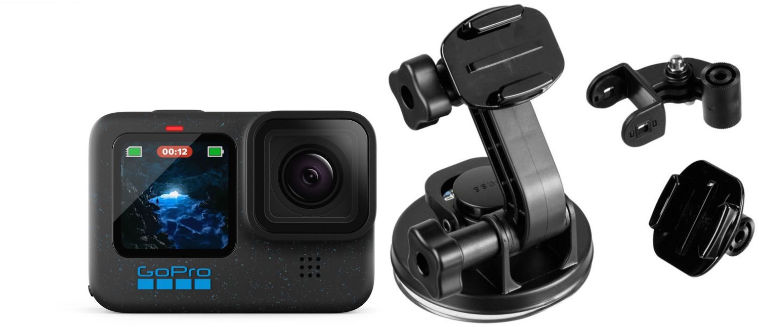 GoPro HERO12 Black + suction cup mount