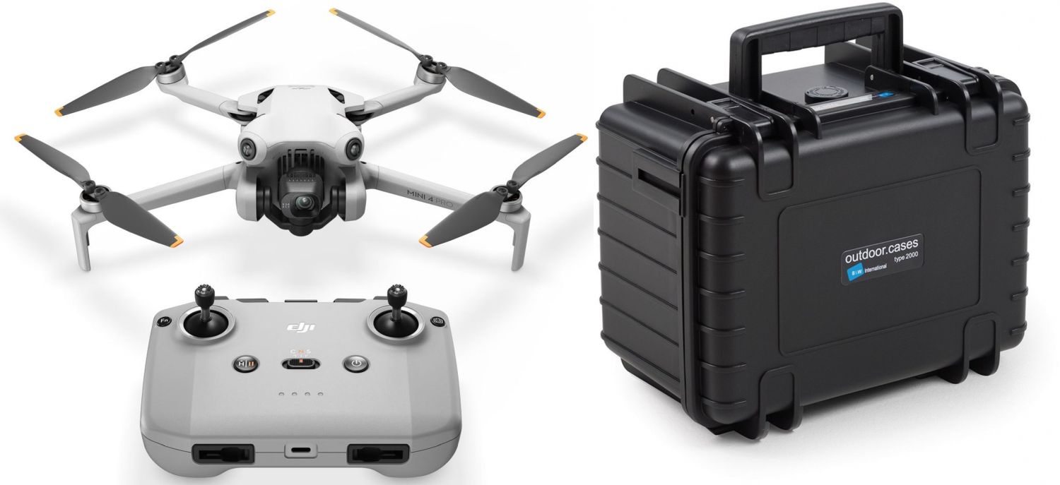 DJI Mini 4 Pro + RC-N2 + B&W Case type 2000 noir