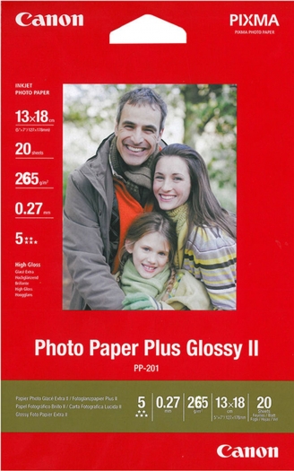 Canon Papier PP-201 Plus II 20 feuilles, 13x18 260g/m