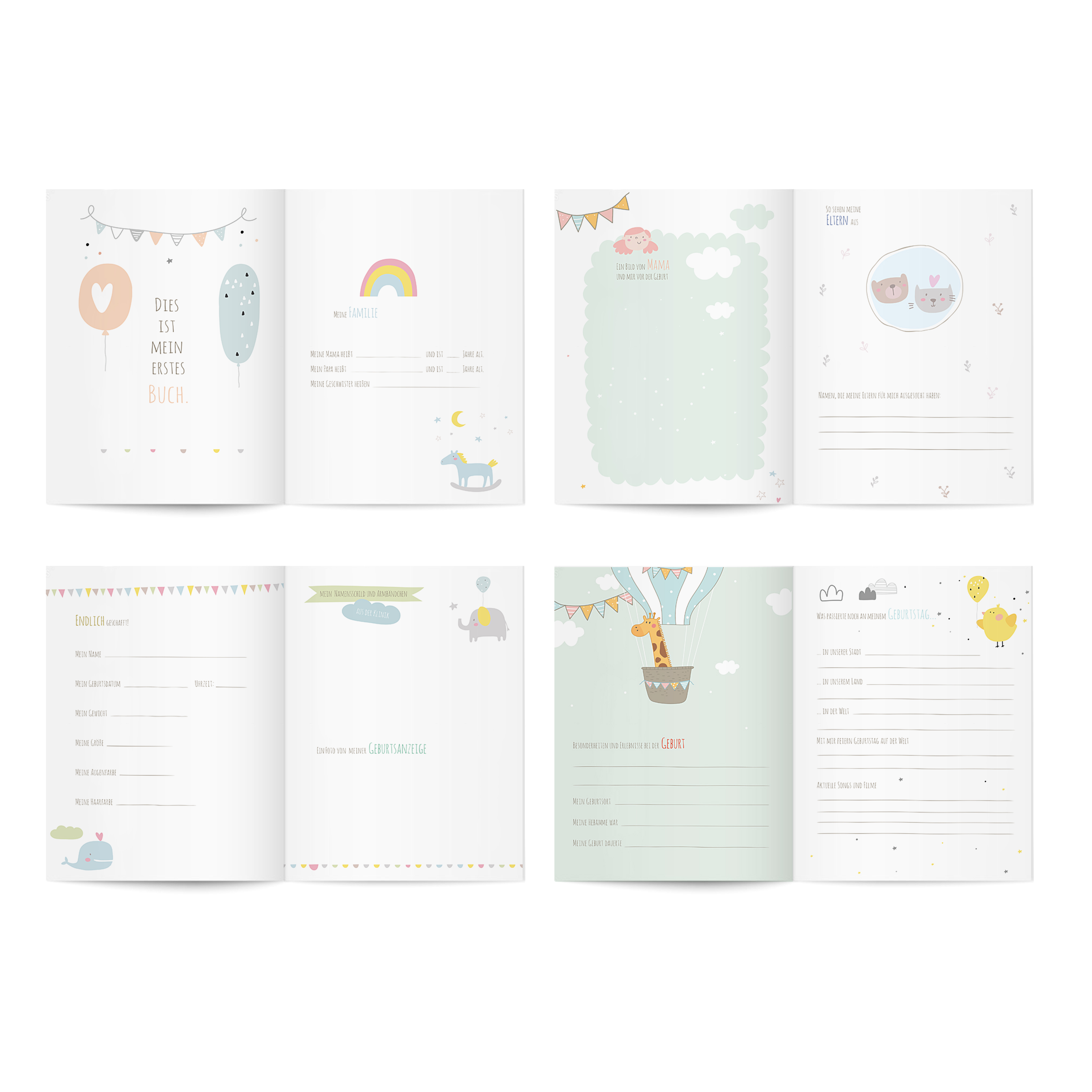 Goldbuch 11 329 Babyworld whale lightbl. Baby diary