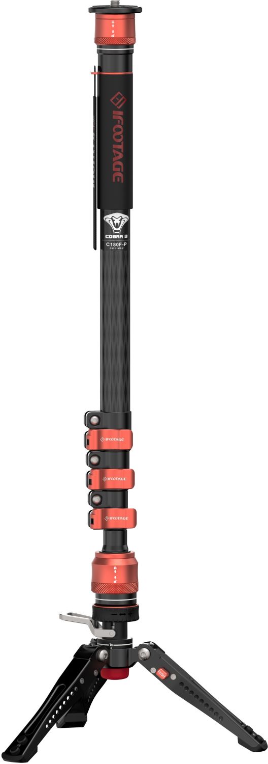 iFootage Cobra 3 Carbon fiber Flip lock Pedal Monopod