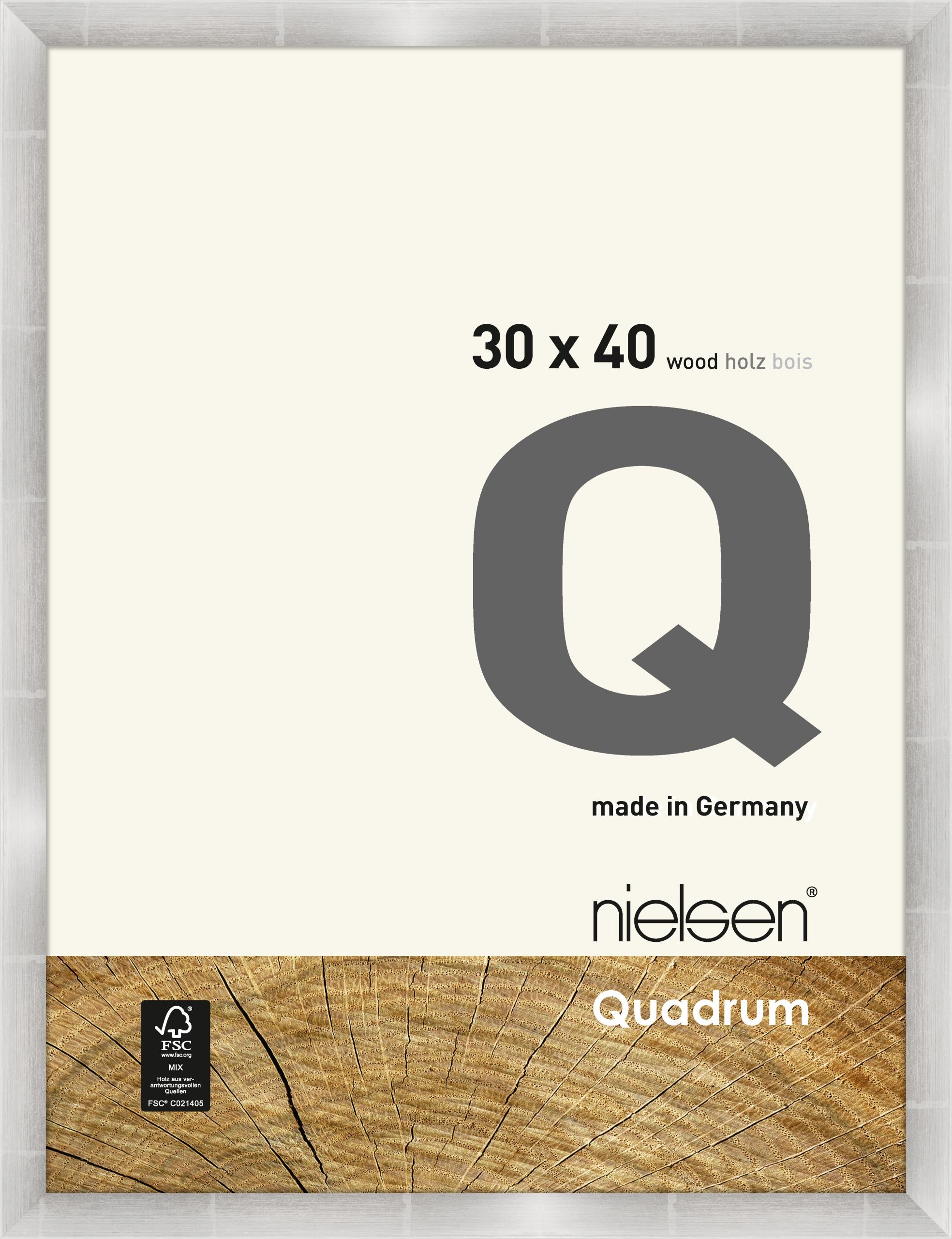 Nielsen cadre en bois 6530008 Quadrum 30x40cm anthracite