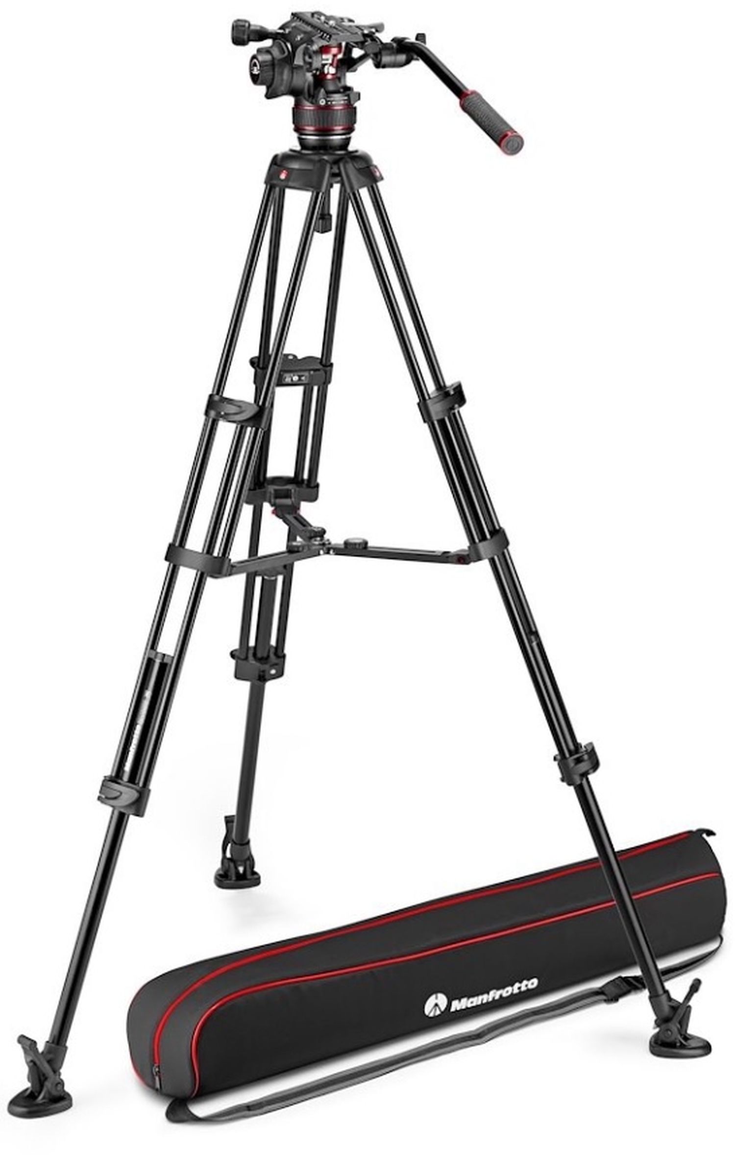 Nitrotech 608 aluminum video tripod with center spreader