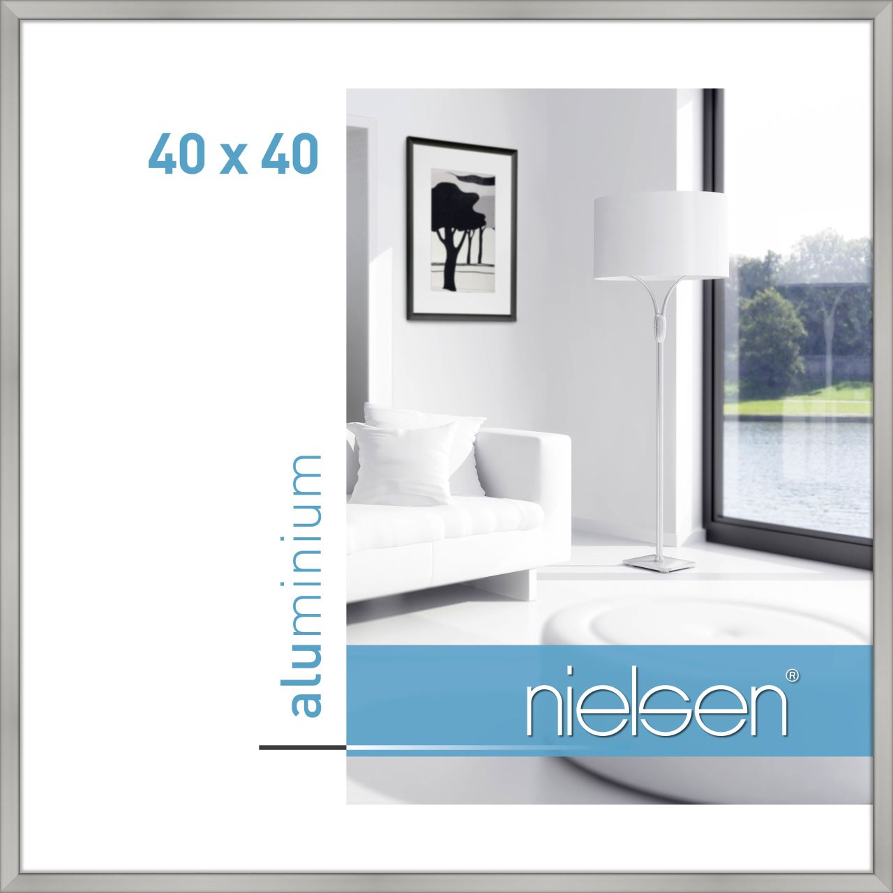 Nielsen Classic 40,0 x 40,0cm silber matt