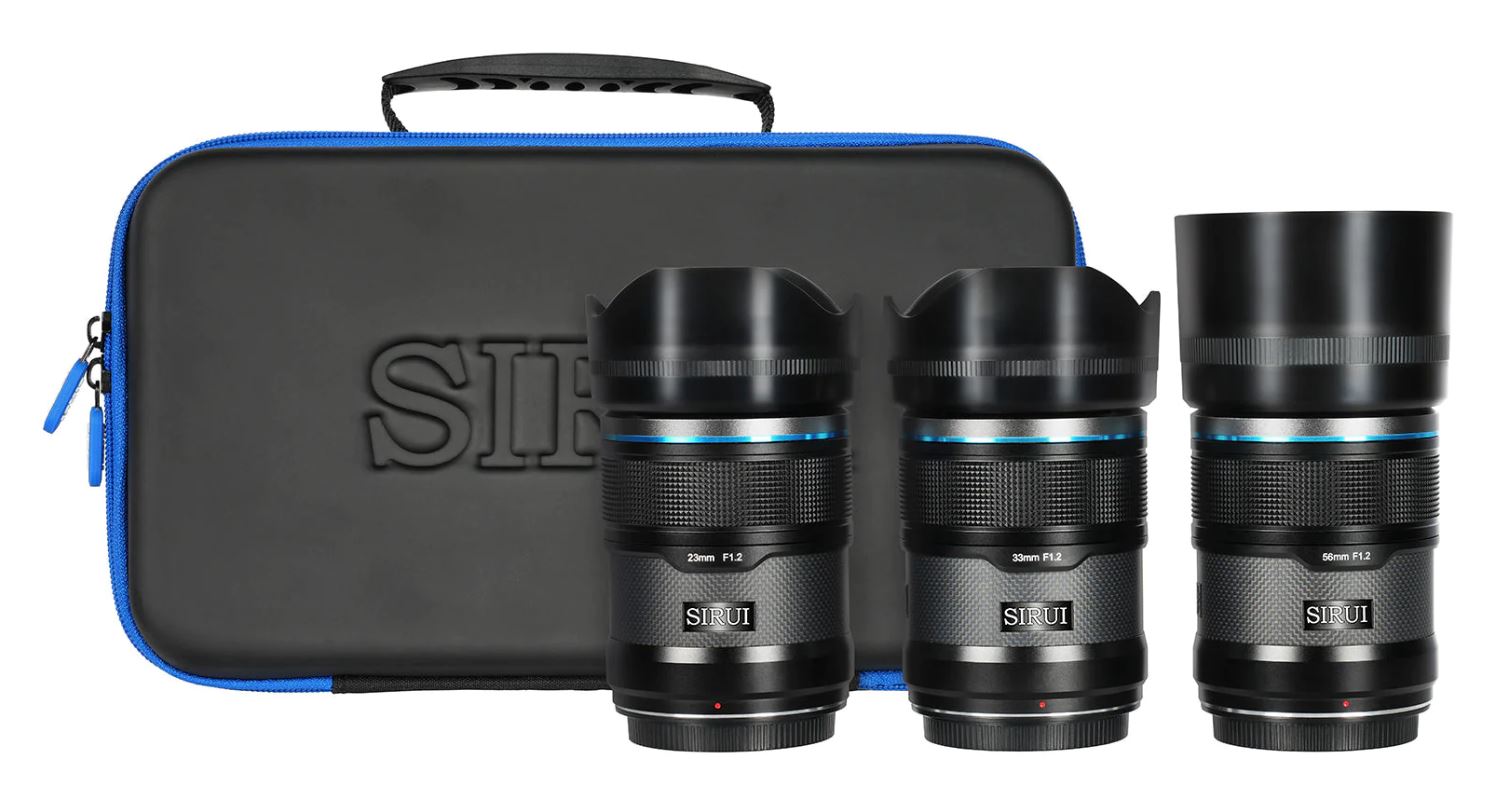 Sirui Sniper 23mm f1,2 + 33mm f1,2 + 56mm f1,2 pour monture E