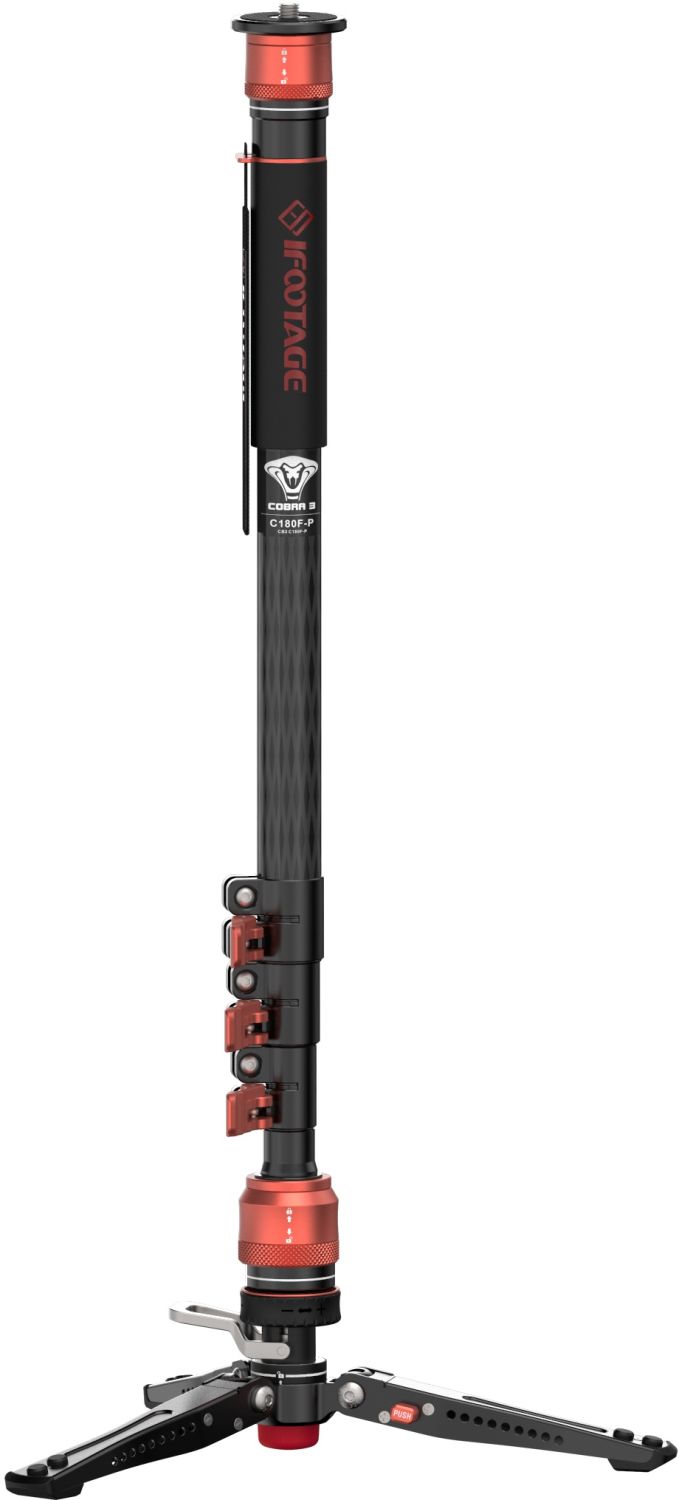 iFootage Cobra 3 Carbon fiber Flip lock Pedal Monopod