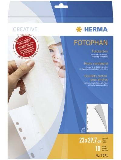 Herma photo cardboard A4 white (7571)