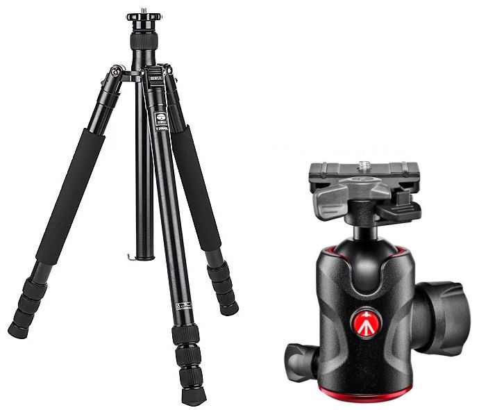 Sirui T-2004X travel tripod aluminum + Manfrotto MH496BH ball head