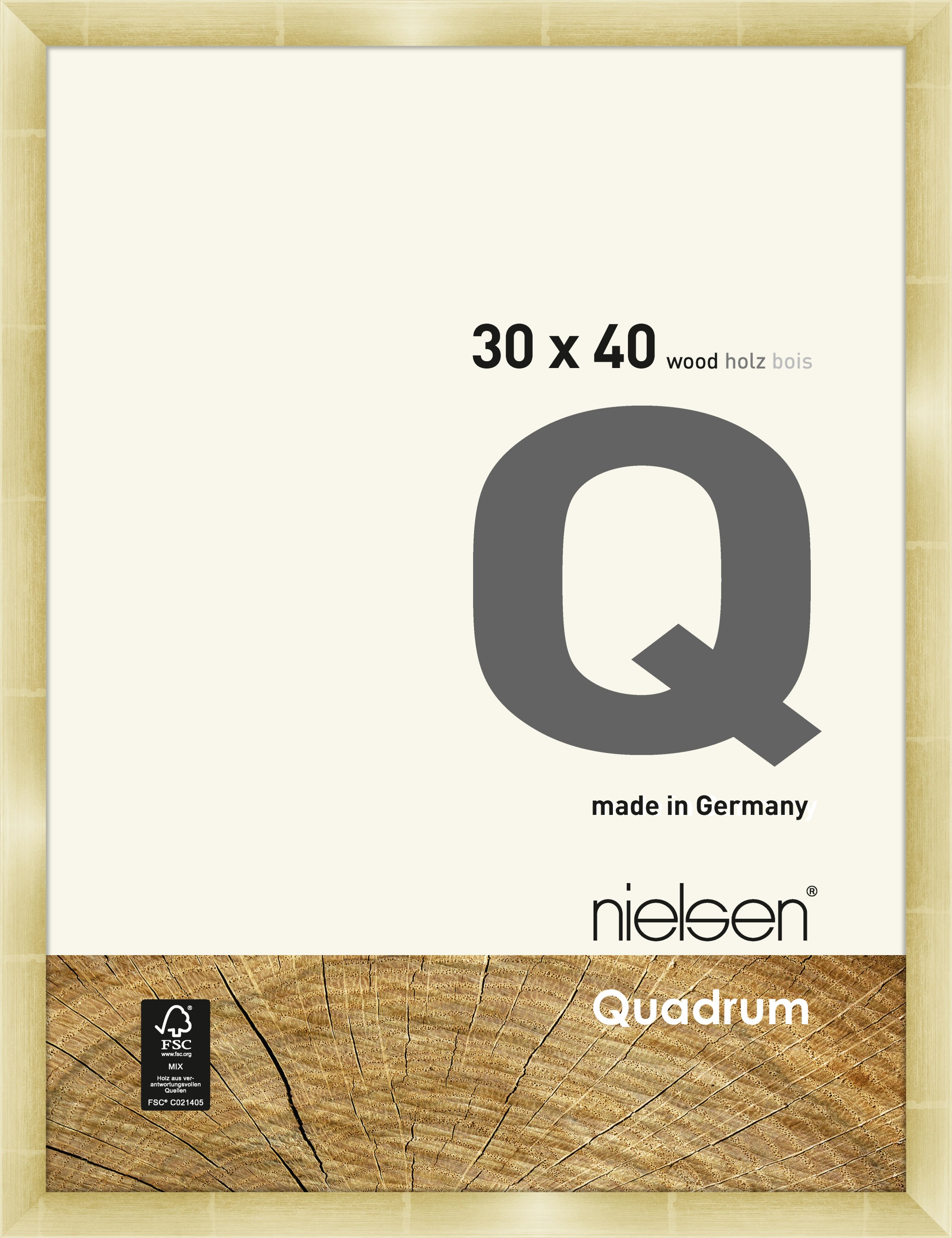 Zubehör  Nielsen Holzrahmen 6530009 Quadrum 30x40cm gold