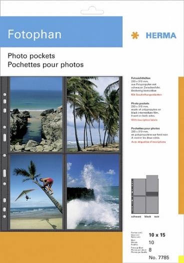 Herma Fotophan-Sichthüllen 10x15cm hoch schwarz 7785