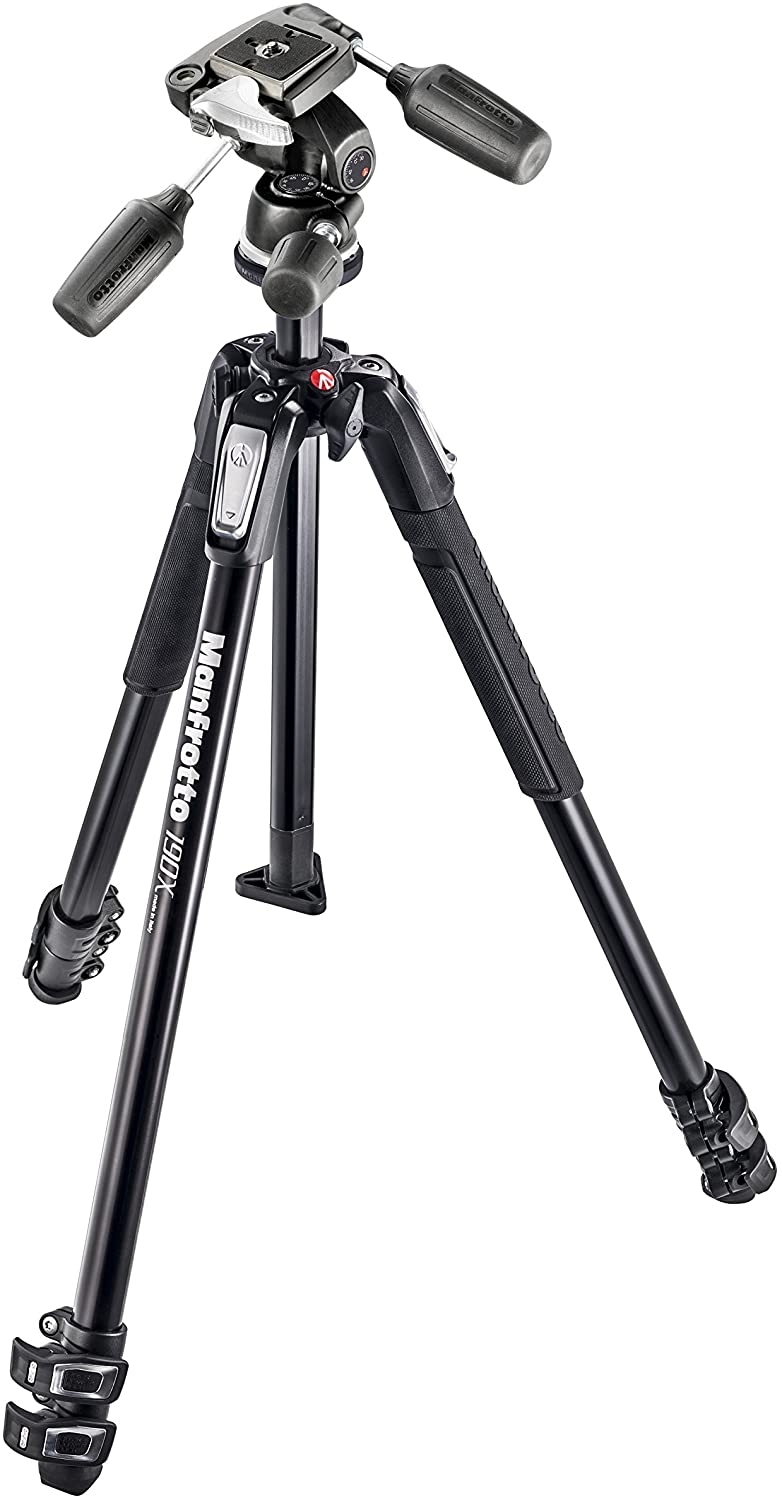 Manfrotto MK190X3-3W1 Trépied en aluminium avec tête 804RC2 MKII Pièce unique