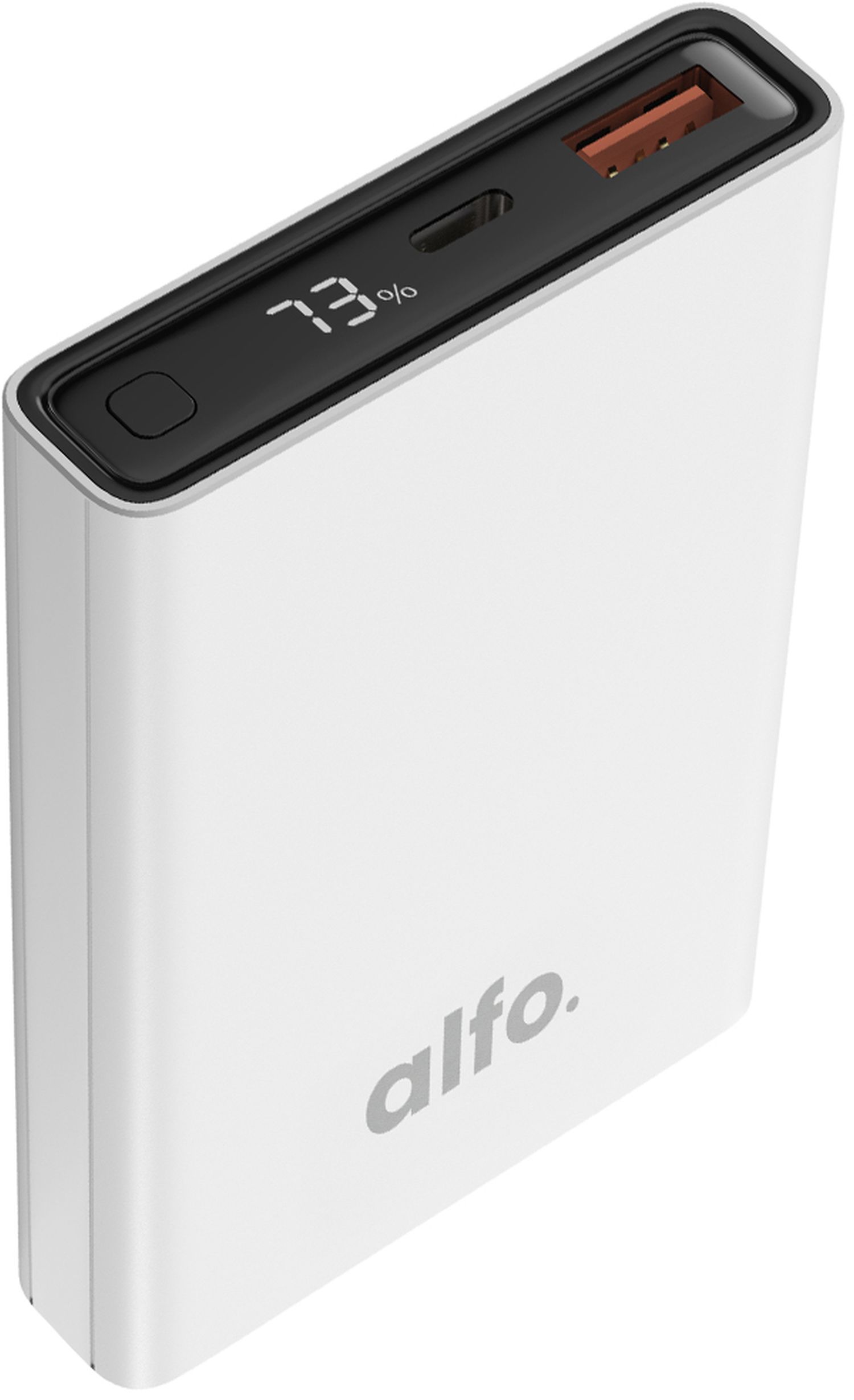 alfo. Powerbank 10000mAh PD LCD Display Weiß Image