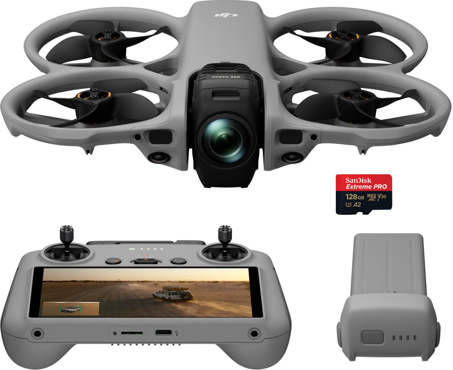 DJI Avata 360 (DJI RC 2) + SanDisk Extreme Pro microSDXC 128GB V30