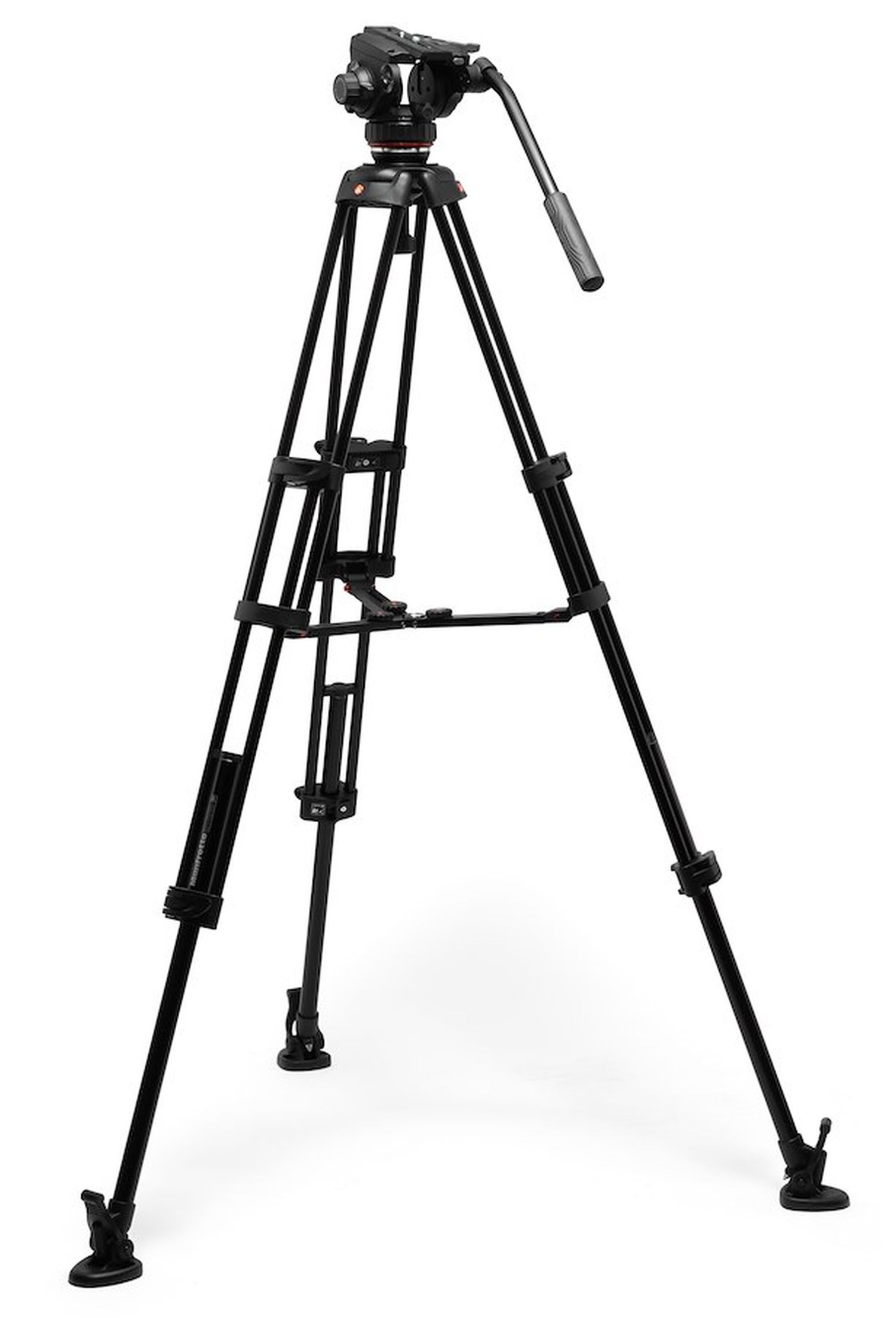 Manfrotto Doppelrohr Twin Videostativ Alu Kit mit MVH502X Videokopf Image