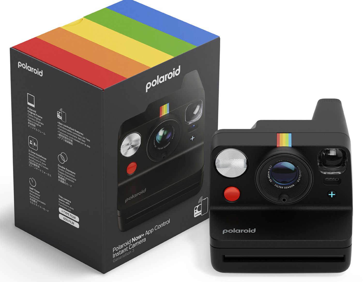 Polaroid Now+ Gen3 Camera schwarz Sofortbildkamera Image
