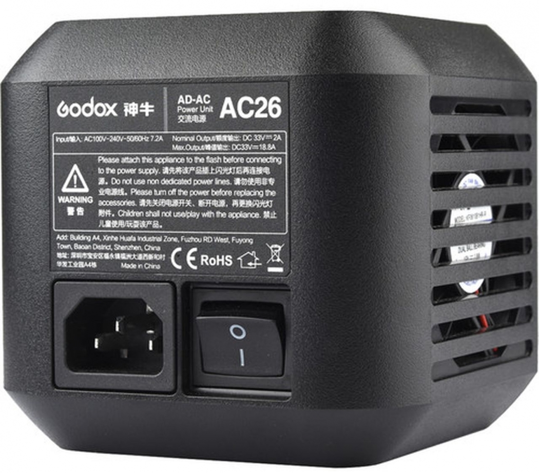 Godox AC26 AC-Adapter für AD600 Pro Zubehör für Blitzgeräte 