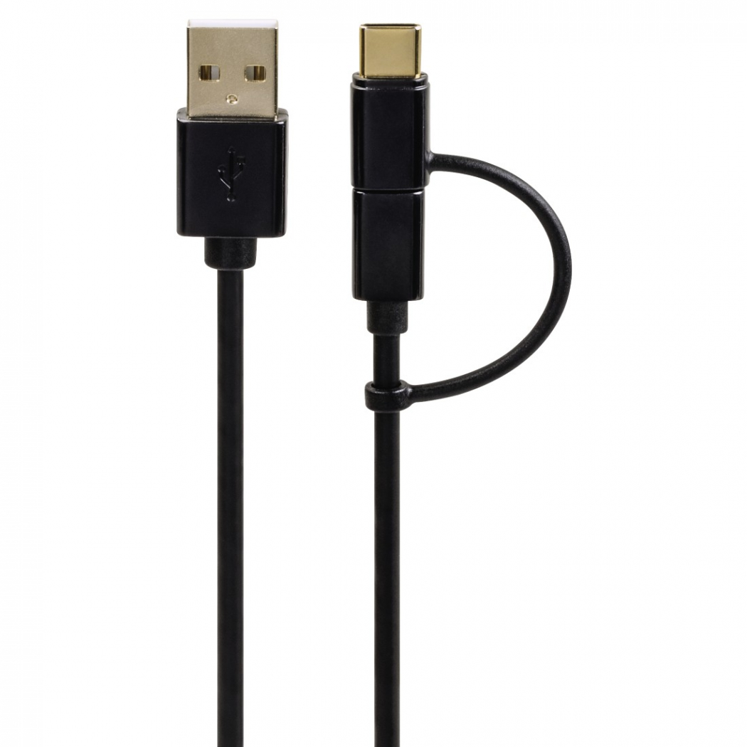 Hama Câble micro-USB 2en1 avec adaptateur USB-C 1m - Foto Erhardt