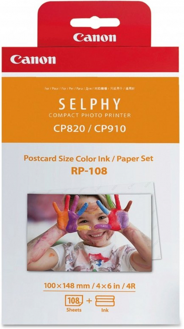Ensemble de papier photo pour imprimante, cassette d'encre, compatible avec  IL Selphy, CPlingCP1200, CP1000, CP910, Selphy CP1500, KP108IN, 6 pouces