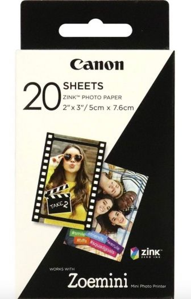 Imprimante photo portable Canon Kit Zoemini Blanche+50 feuilles+