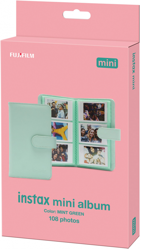 108 Sheets Portable 3 inch Photo Album for Fujifilm Instax Mini 12 for  Collection Green Pink