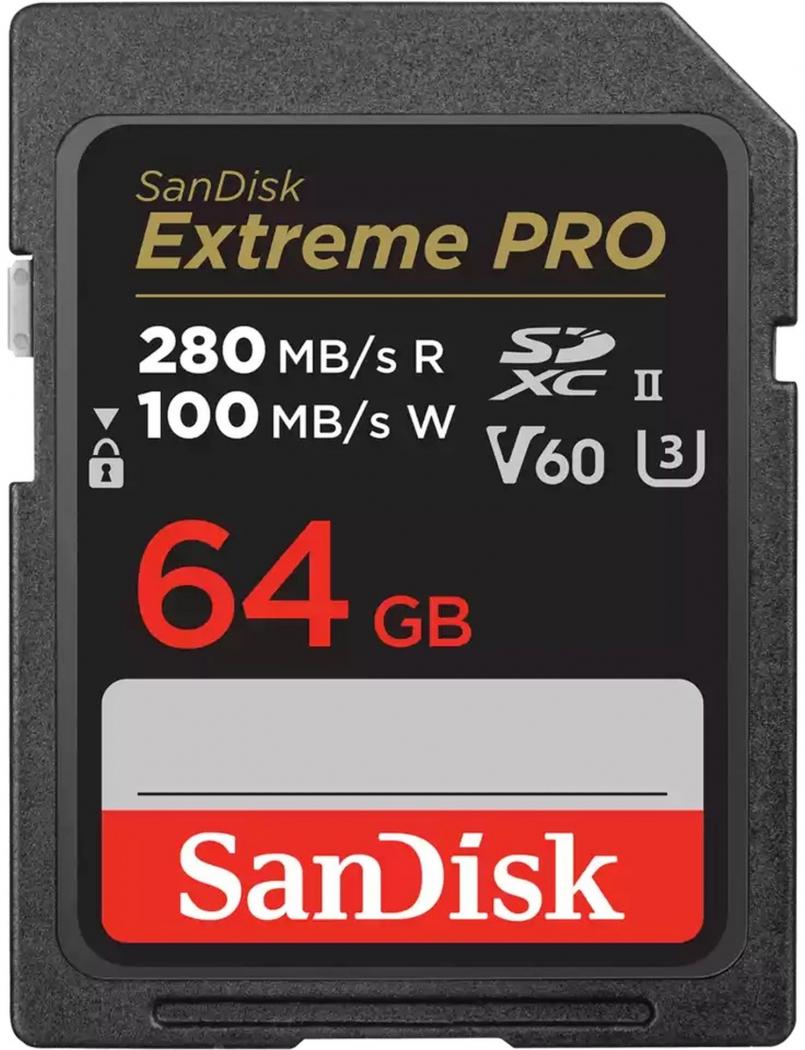 SanDisk SDXC Extreme Pro 64GB 280MB/s V60 UHS II
