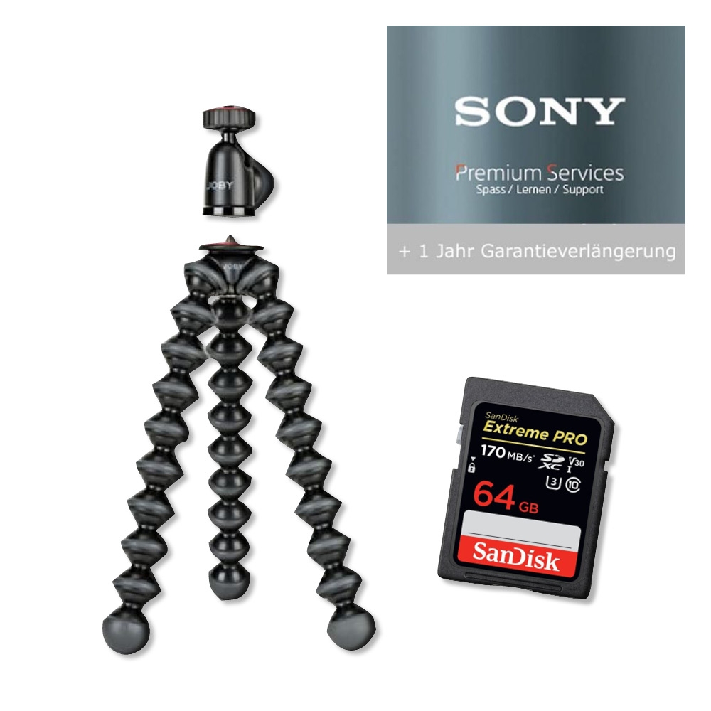 Sony Valueadded package (tripod, 64GB memory card, extended warranty