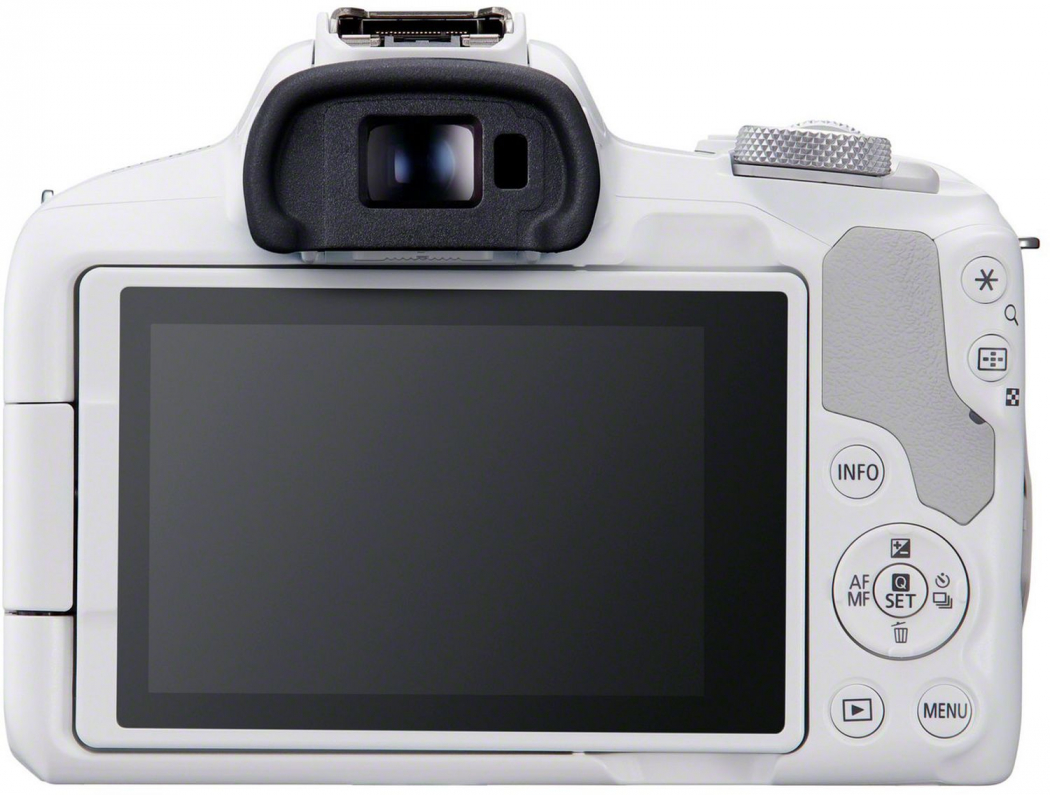 Canon EOS R50 weiß + RF-S 18-45mm f4,5-6,3 IS STM - Foto Erhardt | Systemkameras
