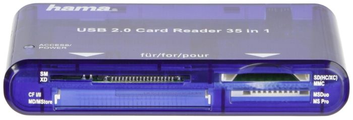 Notesbog Tilmeld Vær venlig Hama Card reader 35 in 1 USB 2.0 - Foto Erhardt