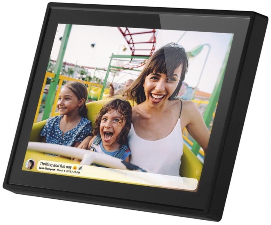 email Photos from Anywhere 10.1 Inch 16GB Smart WiFi Cloud Digital Picture Frame with 800x1280 IPS LCD Panel Portrait and Landscape Wall-Mountable Black Touch Screen 