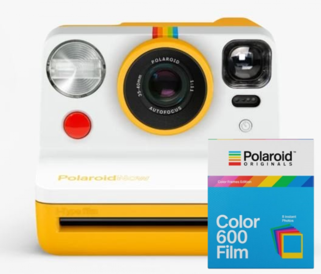 Polaroid Now camera yellow + 600 Color Frames 8x Foto Erhardt