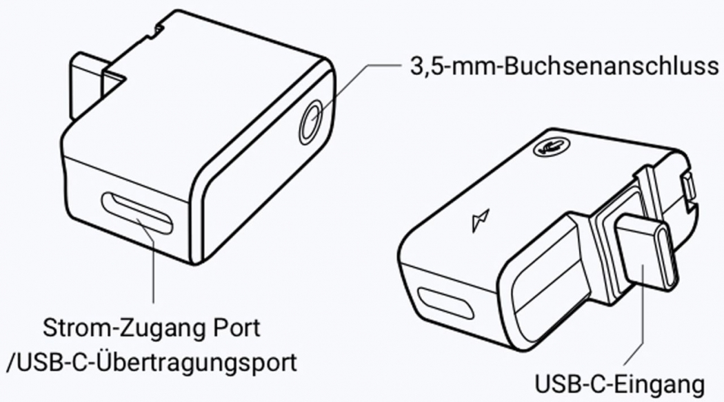 Typ-C-Anschluss an 3,5-mm-Mikrofon-Audioadapterkabel für Insta360 ONE X2