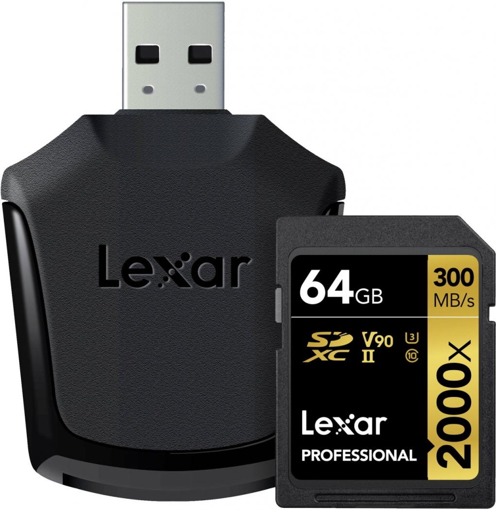 64GB, 2000x Speed (300MB/s)) Lexar Professional 64 GB Class 10 UHS- 