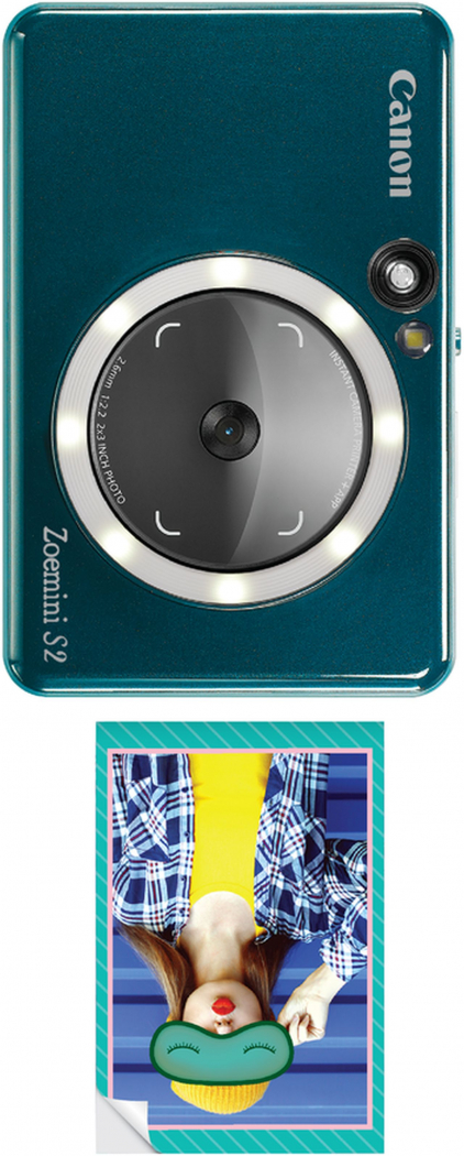 Canon Zoemini S2 instant camera + mini photo printer aquamarine