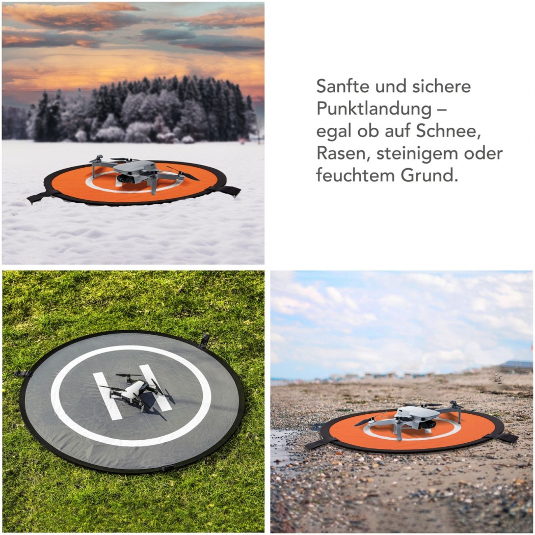 Ø 107cm gefaltet  ca wasserdicht mantona Drohnen-Landeplatz faltbar Ø 40cm 