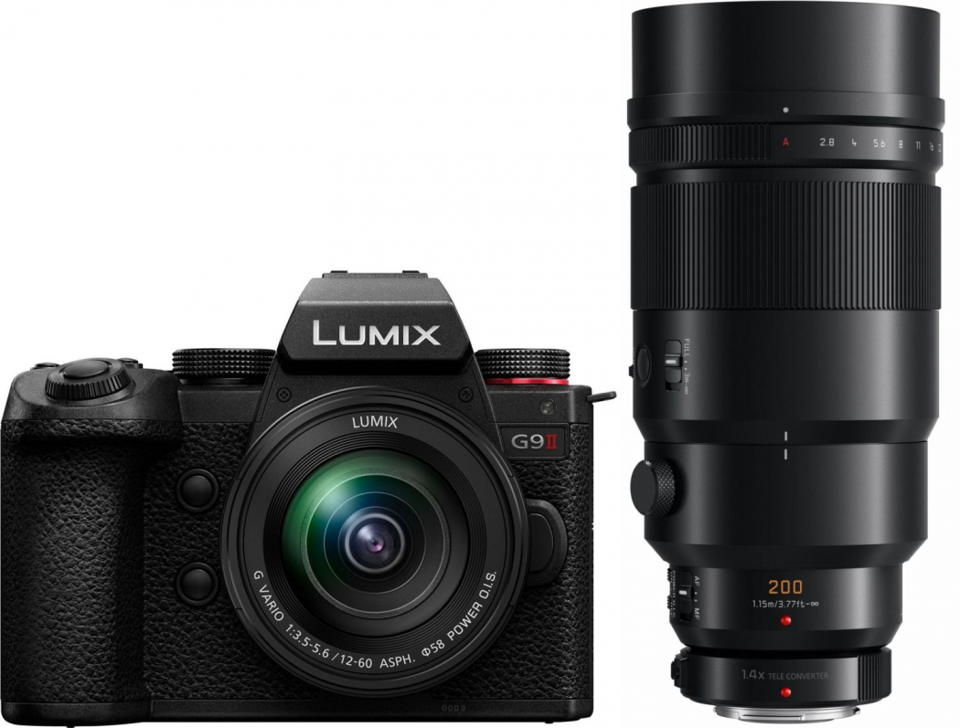 Technical Specs Panasonic Lumix G9 II + 12-60mm f3.5 + Leica DG Elmarit  200mm f2.8 OIS - Foto Erhardt